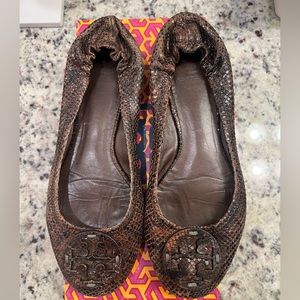 Tory Burch Reva Flats | Snake Print